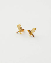 Load image into Gallery viewer, Enamel Flying Robin Stud Earrings
