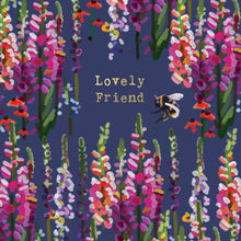Load image into Gallery viewer, CG 05 - Lovely Friend Floral Greeting Card with a Bee     
