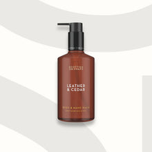 Load image into Gallery viewer, Leather &amp; Cedar Body &amp; Hand Wash 300ml Pump Bottle
