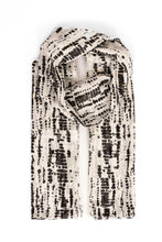 Load image into Gallery viewer, Soraya Lightweight Cotton Scarf - Black/White, Tie Dye
