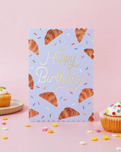 Load image into Gallery viewer, Birthday Card – Croissant Cake Design Greeting Card
