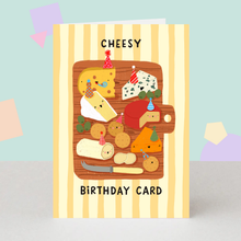 Load image into Gallery viewer, Birthday Card - Funny Cheesy Cheese Greeting Card
