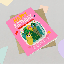 Load image into Gallery viewer, Birthday Card - Cute Pickle Jar Greeting Card
