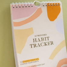 Load image into Gallery viewer, Daily Habit Tracker | 12 Month Goal Planner | Pastel Organic

