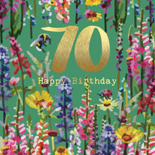 Load image into Gallery viewer, CG 09 - 70th Birthday Card with Gold Foiled Lettering
