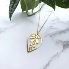 Load image into Gallery viewer, Gold Calathea Leaf Necklace
