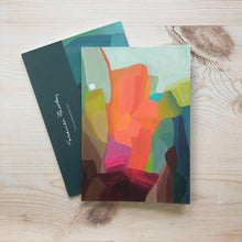 Load image into Gallery viewer, Green and orange abstract notebook | A5 Notebooks
