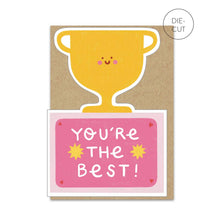 Load image into Gallery viewer, Trophy Congratulations Card | Die-cut Greeting Card
