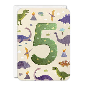 Age 5 Dinosaurs Sprouts Card