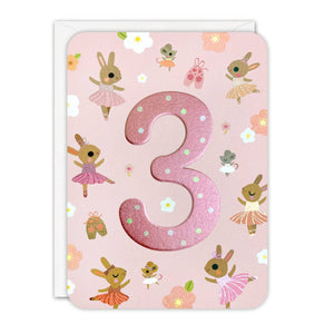 Age 3 Ballet Bunnies Sprouts Card