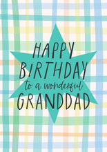 Load image into Gallery viewer, Happy Birthday to a Wonderful Granddad Plaid Birthday Card
