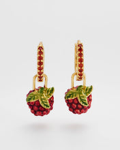 Load image into Gallery viewer, Orla Raspberry Huggie Earrings
