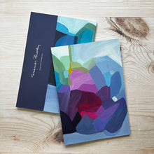 Load image into Gallery viewer, Periwinkle abstract art notebook | Softcover notebooks
