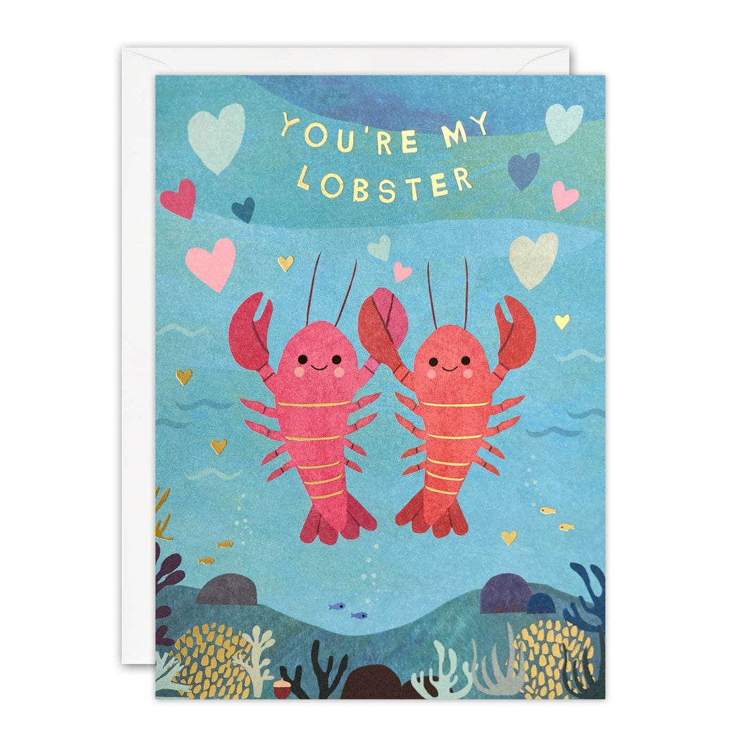 Valentine's Day Lobsters Acorns Card