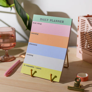 Daily Planner Pad  | Rainbow Colour Block Notepad