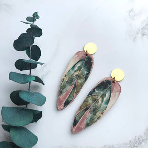 Calathea Stromanthe Triostar Drop Earrings