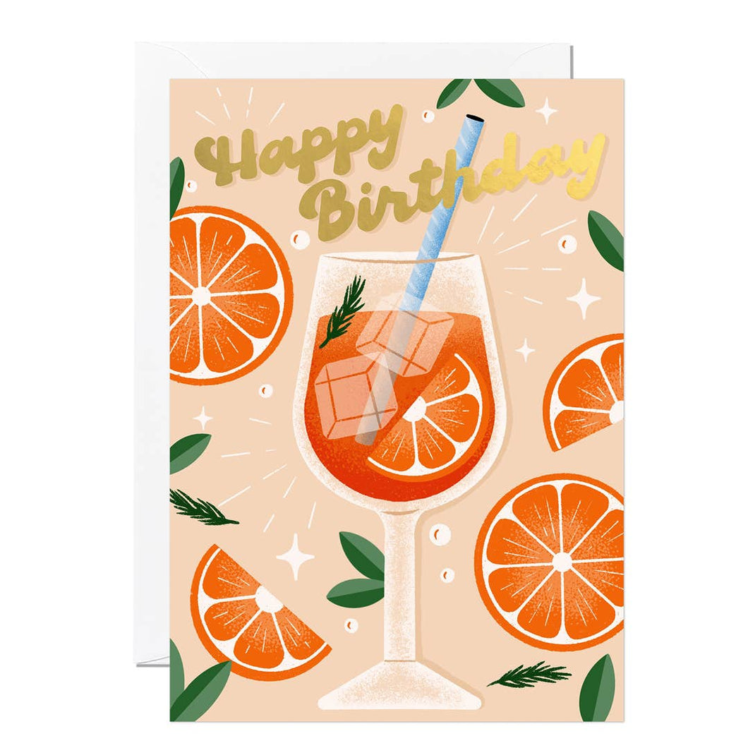 Aperol Spritz Birthday Card