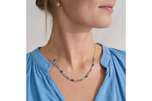Load image into Gallery viewer, Clover Gold &amp; Apatite Mix Gemstone Bead Necklace
