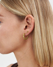 Load image into Gallery viewer, Niva Mistletoe Pearl Climber Earrings
