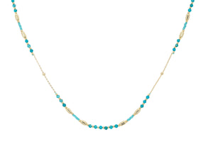 Horus Apatite Gold Gemstone Necklace