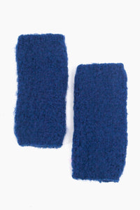 Alexa Textured Wrist Warmers Navy Blue