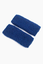 Load image into Gallery viewer, Alexa Textured Wrist Warmers Navy Blue
