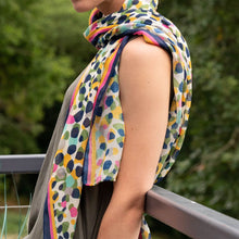 Load image into Gallery viewer, Pink &amp; Khaki Spot Print scarf
