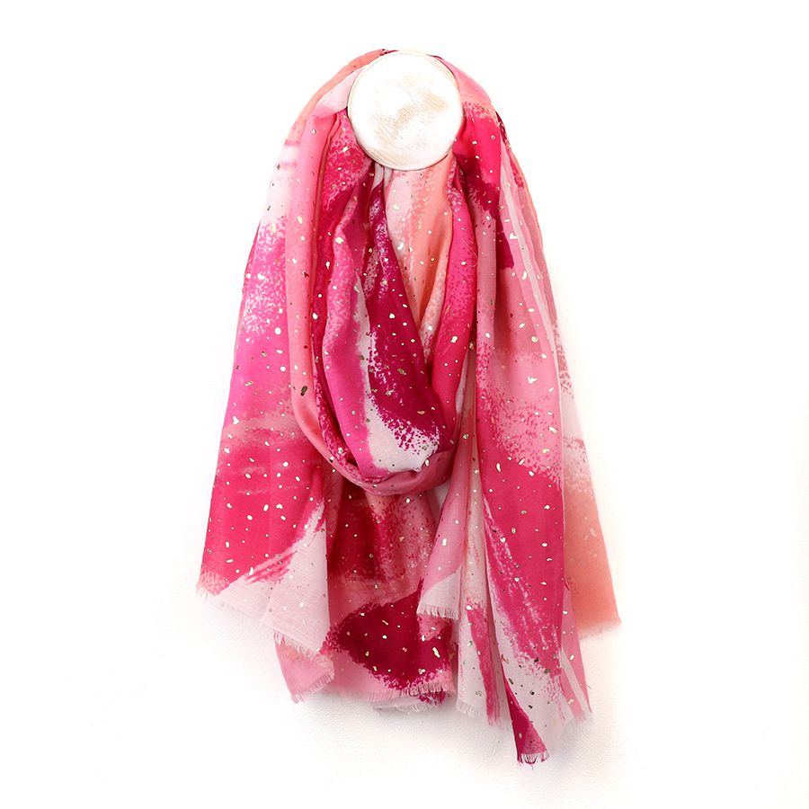 Bright Pink Speckle scarf