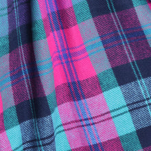 Load image into Gallery viewer, Esme Electric Blue And Pink Classic Tartan Check Scarf
