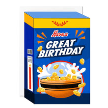 Load image into Gallery viewer, Great Birthday Card | 90s Frosted Cereal Box Pop Art Style
