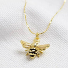 Load image into Gallery viewer, Enamel Tiny Bee Necklace
