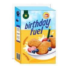 Load image into Gallery viewer, Birthday Fuel Card | Vintage Cereal Box Aesthetic For Him
