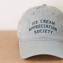 Load image into Gallery viewer, Ice Cream Appreciation Society - Cotton Baseball Cap - Pale Vintage Blue
