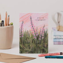 Load image into Gallery viewer, Pink Flowers Engagement Card
