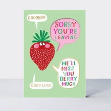 Load image into Gallery viewer, Peep - Sorry You're Leaving Card/Strawberry
