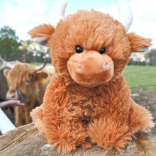 Load image into Gallery viewer, Scottish Highland Cow Plush Brown Plush Soft Toy - 20CM
