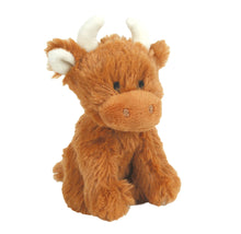 Load image into Gallery viewer, Brown Highland Cow Plush Baby Soft Mini Toy - 11cm
