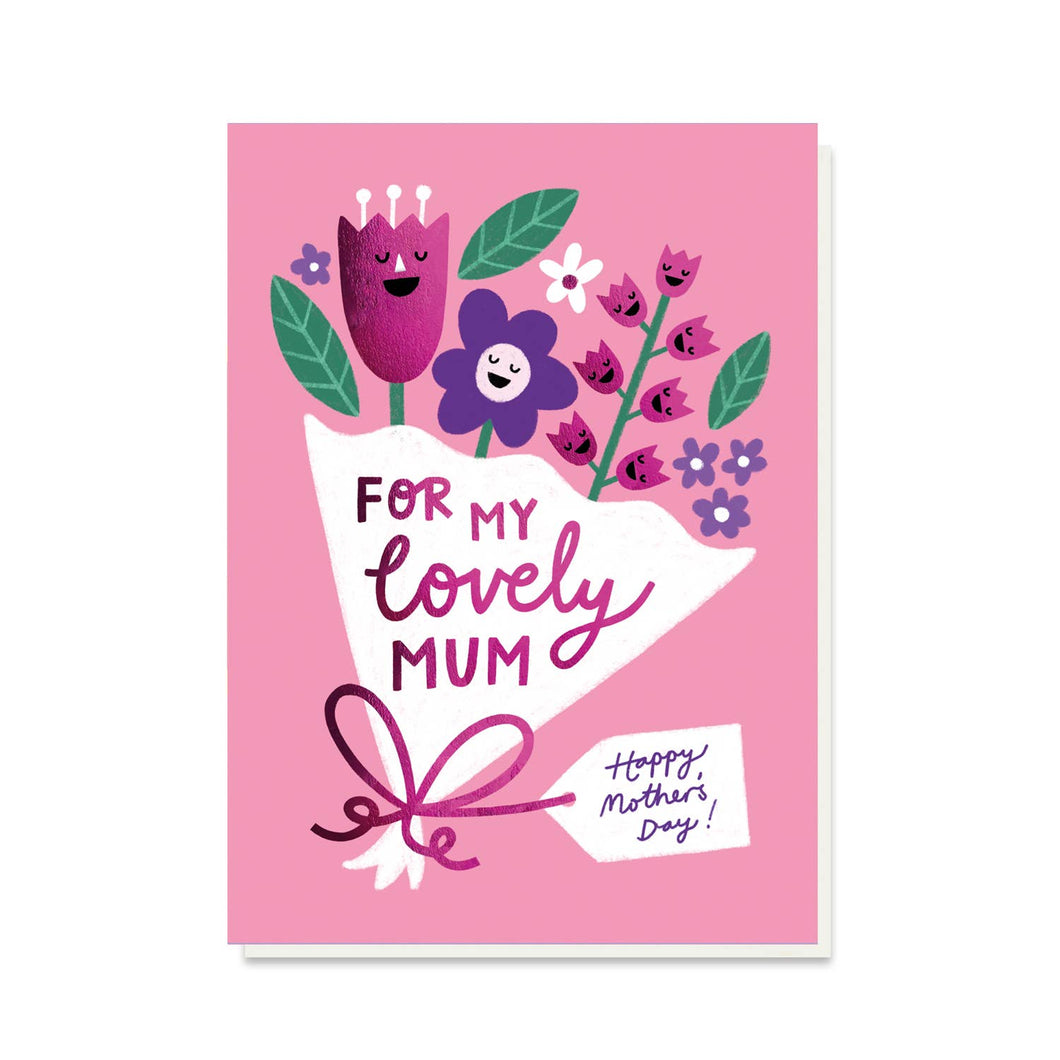 Pink Flowers Mother's Day Card