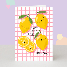 Load image into Gallery viewer, Birthday Card - Cute Lemons Greeting Card
