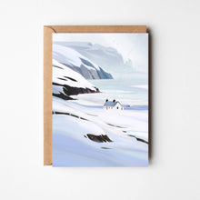 Load image into Gallery viewer, Winter at Kearvaig Bothy, Cosy Cottage Greeting Card
