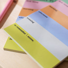 Load image into Gallery viewer, Daily Planner Pad  | Rainbow Colour Block Notepad
