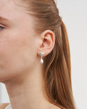 Load image into Gallery viewer, Niva Mistletoe Pear Earrings in Silver
