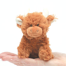 Load image into Gallery viewer, Brown Highland Cow Plush Baby Soft Mini Toy - 11cm
