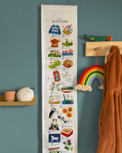 Load image into Gallery viewer, Scotland A-Z Children's Fabric Height Chart
