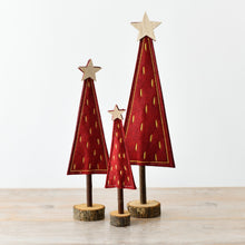Load image into Gallery viewer, Small Red &amp; Gold Felt Christmas Tree
