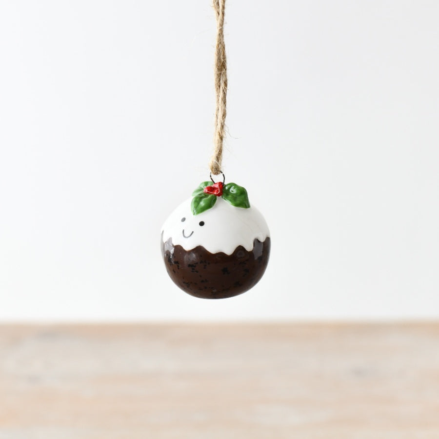 Christmas Pudding Hanging Decoration, 4cm