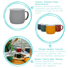 Load image into Gallery viewer, Argon Tableware Coloured Enamel Belly Mug - 375ml - Red
