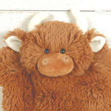 Load image into Gallery viewer, Highland Cow Hot Water Bottle Case/Pyjama case Brown -39cm
