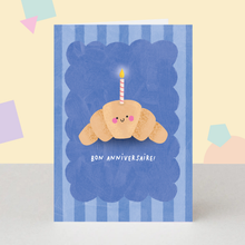 Load image into Gallery viewer, Birthday Card - Cute Croissant Greeting Card
