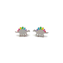 Load image into Gallery viewer, Dinosaur Studs - wooden earrings
